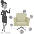 Kit 02 Poltronas Decorativas Base Giratória Para Sala De Esta