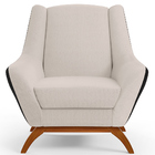 Kit 02 Poltronas Decorativas Base Madeira Juliet D02 Corano P