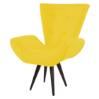 Kit 02 Poltronas Decorativas Bella Com Pés Palito Suede Amare