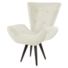 Kit 02 Poltronas Decorativas Bella Com Pés Palito Suede Bege