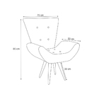 Kit 02 Poltronas Decorativas Bella Com Pés Palito Suede Cinza