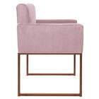 Kit 02 Poltronas Decorativas Bellinha Base De Ferro Bronze Co