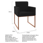 Kit 02 Poltronas Decorativas Bellinha Base De Ferro Bronze Co