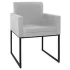 Kit 02 Poltronas Decorativas Bellinha Base De Ferro Preto Cor