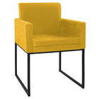 Kit 02 Poltronas Decorativas Bellinha Base De Ferro Preto Cor