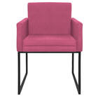 Kit 02 Poltronas Decorativas Bellinha Base De Ferro Preto Cor