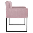 Kit 02 Poltronas Decorativas Bellinha Base De Ferro Preto Cor