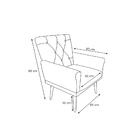 Kit 02 Poltronas Decorativas Bia Suede Azul Marinho Para Sala