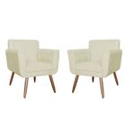 Kit 02 Poltronas Decorativas Bordadas Atenas Para Sala E Quar