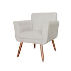 Kit 02 Poltronas Decorativas Bordadas Atenas Para Sala E Quar