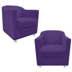 Kit 02 Poltronas Decorativas Catar Corano Roxo - Amarena Móve