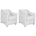 Kit 02 Poltronas Decorativas Catar Suede -  Amarena Móveis -