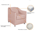 Kit 02 Poltronas Decorativas Catar Suede -  Amarena Móveis -