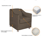 Kit 02 Poltronas Decorativas Catar Suede -  Amarena Móveis -