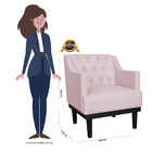 Kit 02 Poltronas Decorativas Clássica Com Base Madeira Suede