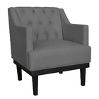 Kit 02 Poltronas Decorativas Clássica Com Base Madeira Suede