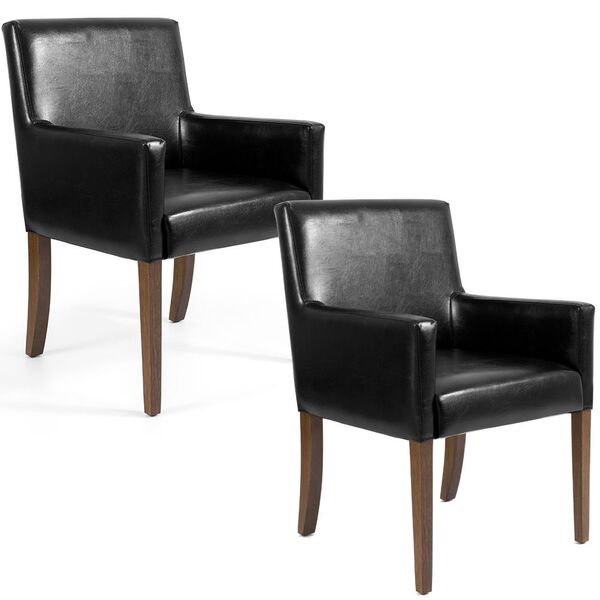 Kit 02 Poltronas Decorativas Com Base De Madeira Joy D02 B-15