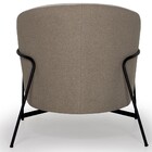 Kit 02 Poltronas Decorativas Com Base Em Aço Preto Mallone D0