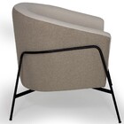 Kit 02 Poltronas Decorativas Com Base Em Aço Preto Mallone D0