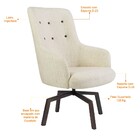 Kit 02 Poltronas Decorativas Com Base Giratória Ka Valentina