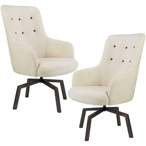 Kit 02 Poltronas Decorativas Com Base Giratória Ka Valentina