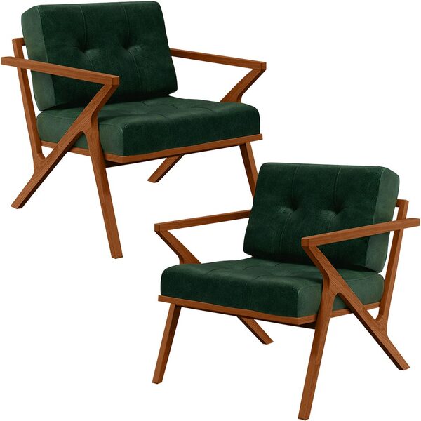 Kit 02 Poltronas Decorativas Com Cintas De Corano Laís B04 Fa