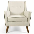 Kit 02 Poltronas Decorativas Com Pés De Madeira Taroba D02 Al