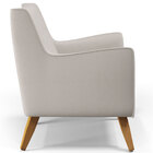 Kit 02 Poltronas Decorativas Com Pés De Madeira Taroba D02 Ve