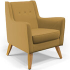 Kit 02 Poltronas Decorativas Com Pés De Madeira Taroba D02 Ve