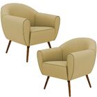 Kit 02 Poltronas Decorativas Com Pés Palito Nina D02 Corano B