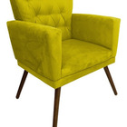 Kit 02 Poltronas Decorativas Dália Para Sala E Quarto Pés Pal