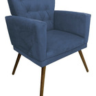 Kit 02 Poltronas Decorativas Dália Para Sala E Quarto Pés Pal