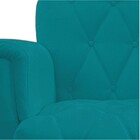 Kit 02 Poltronas Decorativas Dani Suede Azul Turquesa - Amare