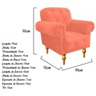 Kit 02 Poltronas Decorativas Dani Suede Coral - Amarena Móveis