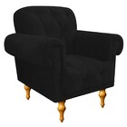 Kit 02 Poltronas Decorativas Dani Suede Preto - Amarena Móveis