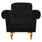 Kit 02 Poltronas Decorativas Dani Suede Preto - Amarena Móveis