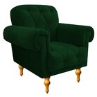 Kit 02 Poltronas Decorativas Dani Suede Verde - Amarena Móveis