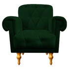 Kit 02 Poltronas Decorativas Dani Suede Verde - Amarena Móveis