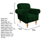 Kit 02 Poltronas Decorativas Dani Suede Verde - Amarena Móveis