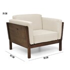 Kit 02 Poltronas Decorativas De Madeira Kauai Canela Linho Mi