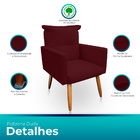 Kit 02 Poltronas Decorativas Dora Para Sala E Quarto Pés Pali