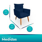Kit 02 Poltronas Decorativas Dora Para Sala E Quarto Pés Pali