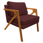 Kit 02 Poltronas Decorativas Elizabeth E01 Base Madeira Coran