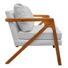 Kit 02 Poltronas Decorativas Elizabeth E01 Base Madeira Coran