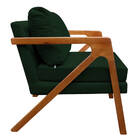 Kit 02 Poltronas Decorativas Elizabeth E01 Base Madeira Suede