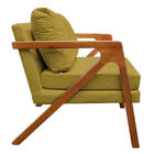 Kit 02 Poltronas Decorativas Elizabeth E01 Base Madeira Suede