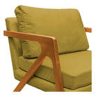 Kit 02 Poltronas Decorativas Elizabeth E01 Base Madeira Suede