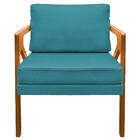 Kit 02 Poltronas Decorativas Elizabeth E01 Base Madeira Suede