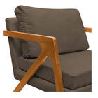 Kit 02 Poltronas Decorativas Elizabeth E01 Base Madeira Suede