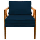 Kit 02 Poltronas Decorativas Elizabeth E01 Base Madeira Suede